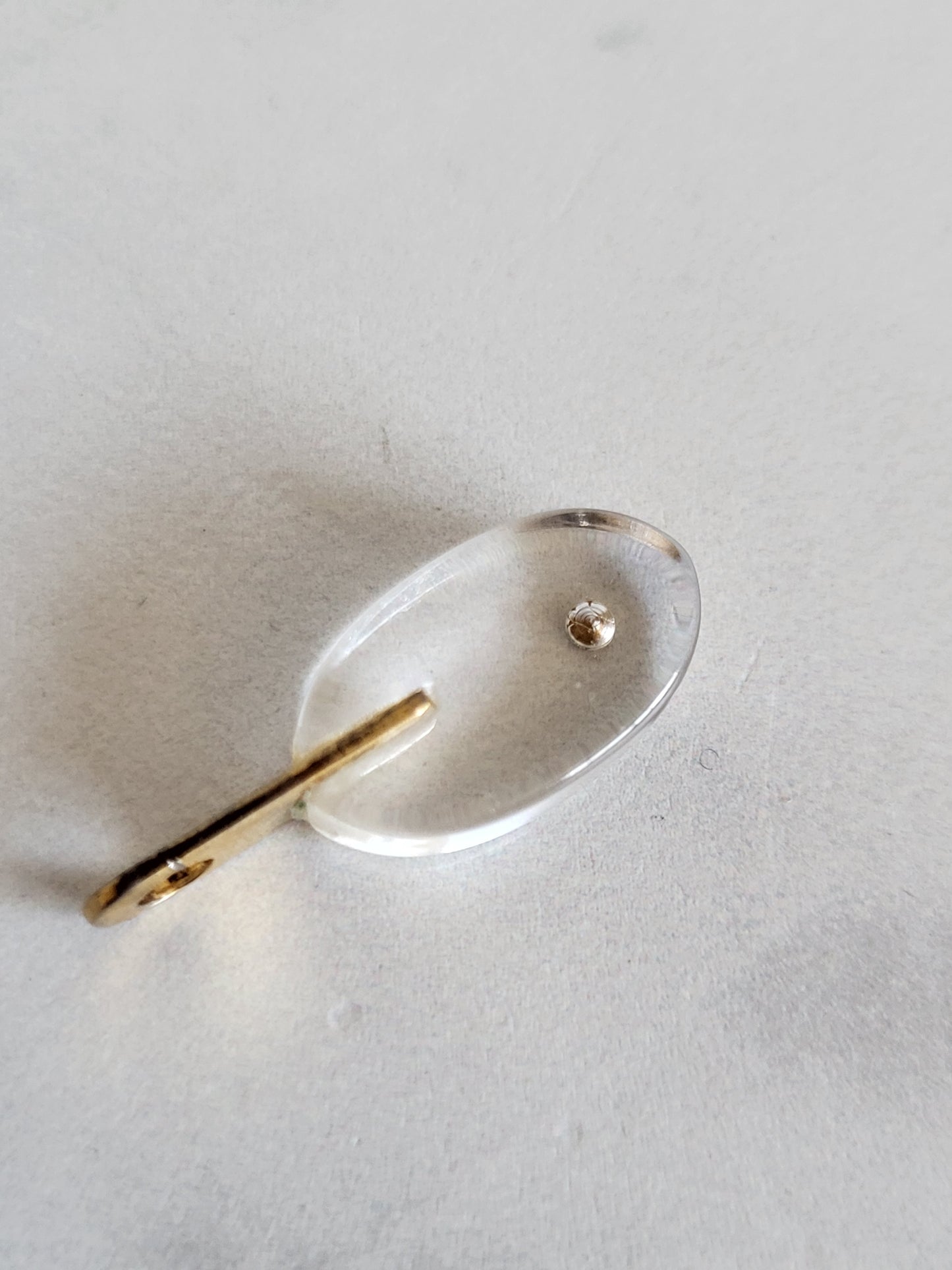 Vintage Clear Lucite Rhinestone Pendant