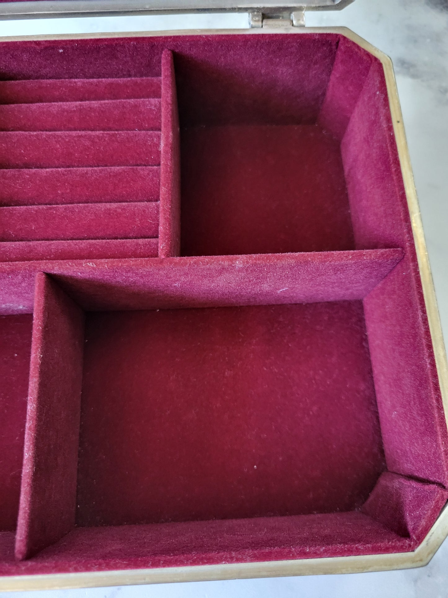 Vintage Ornate Silver-Plated Jewelry Box