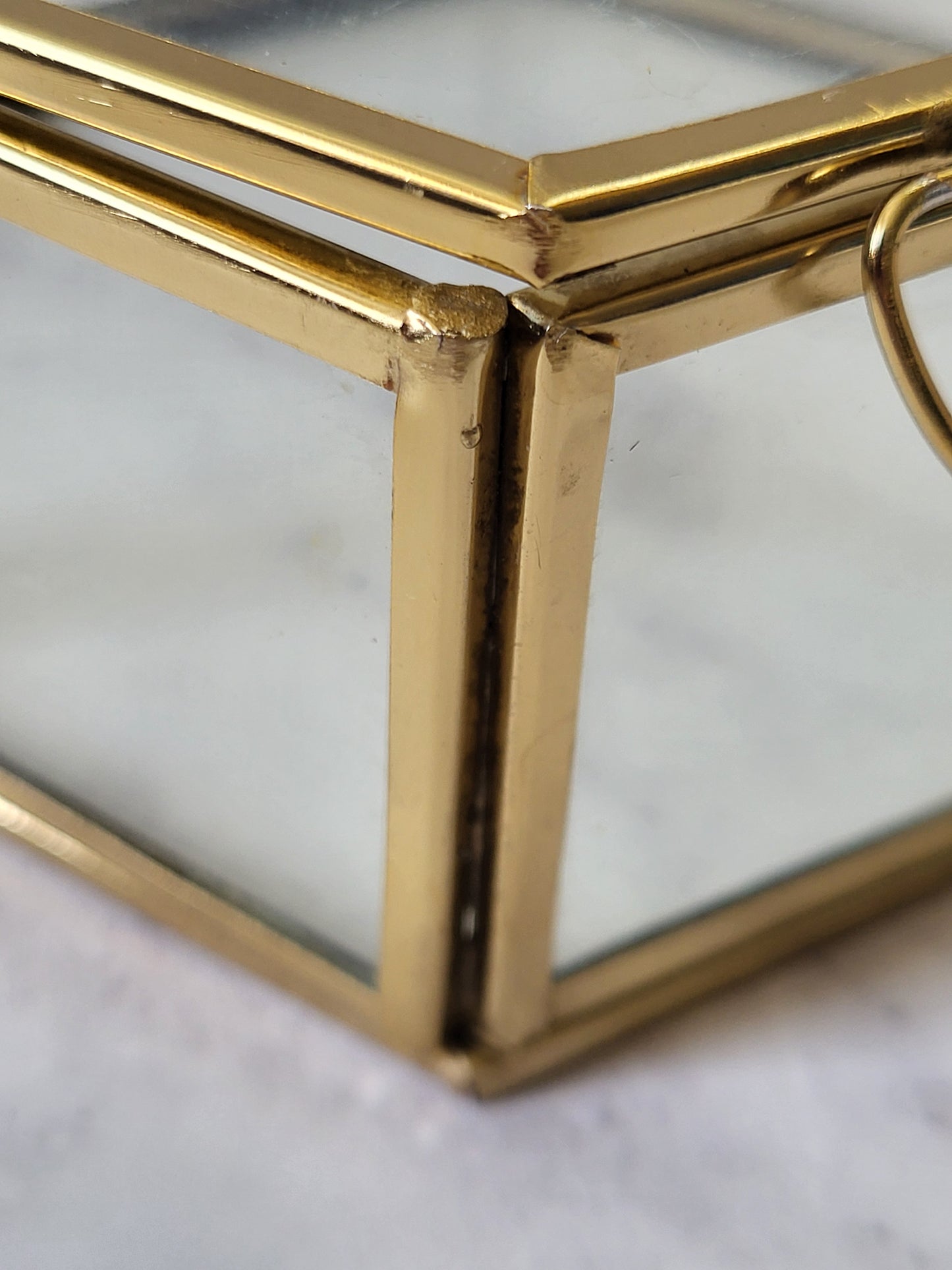 Hexagonal Glass Jewelry Box