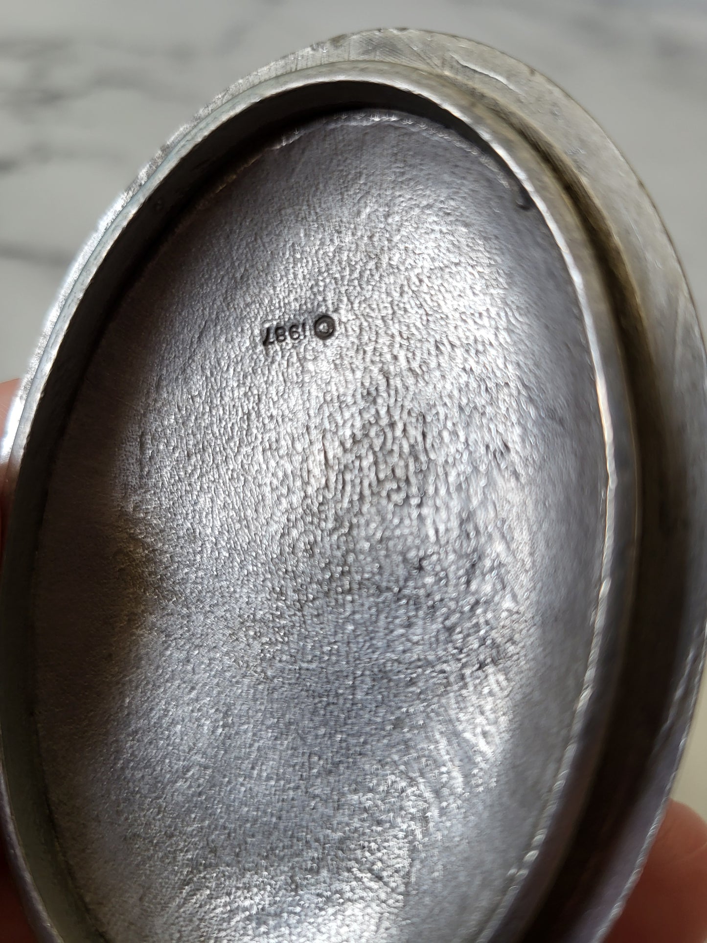 Vintage 1987 Seagull Pewter Iris Trinket Box