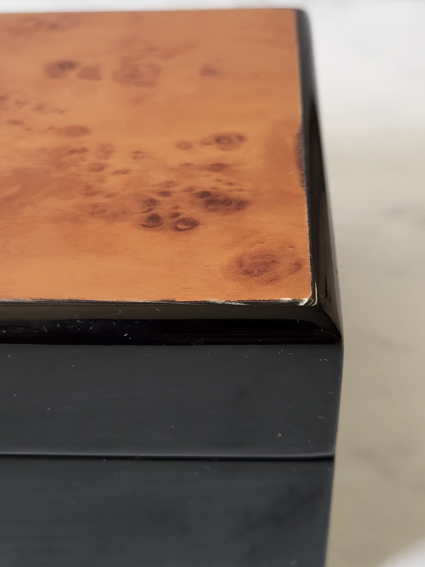 Vintage Black Lacquer Jewelry Box