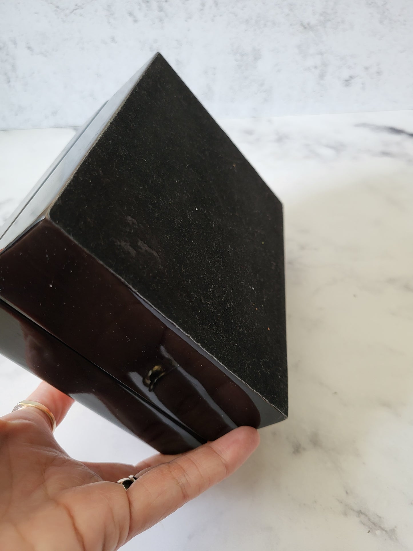 Vintage Black Lacquer Jewelry Box