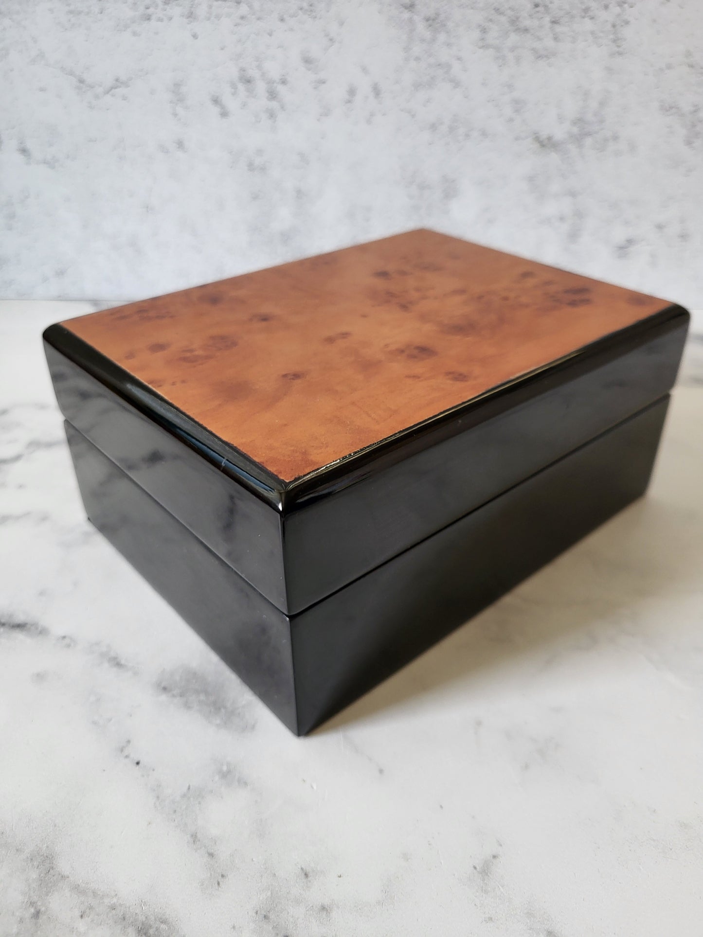 Vintage Black Lacquer Jewelry Box