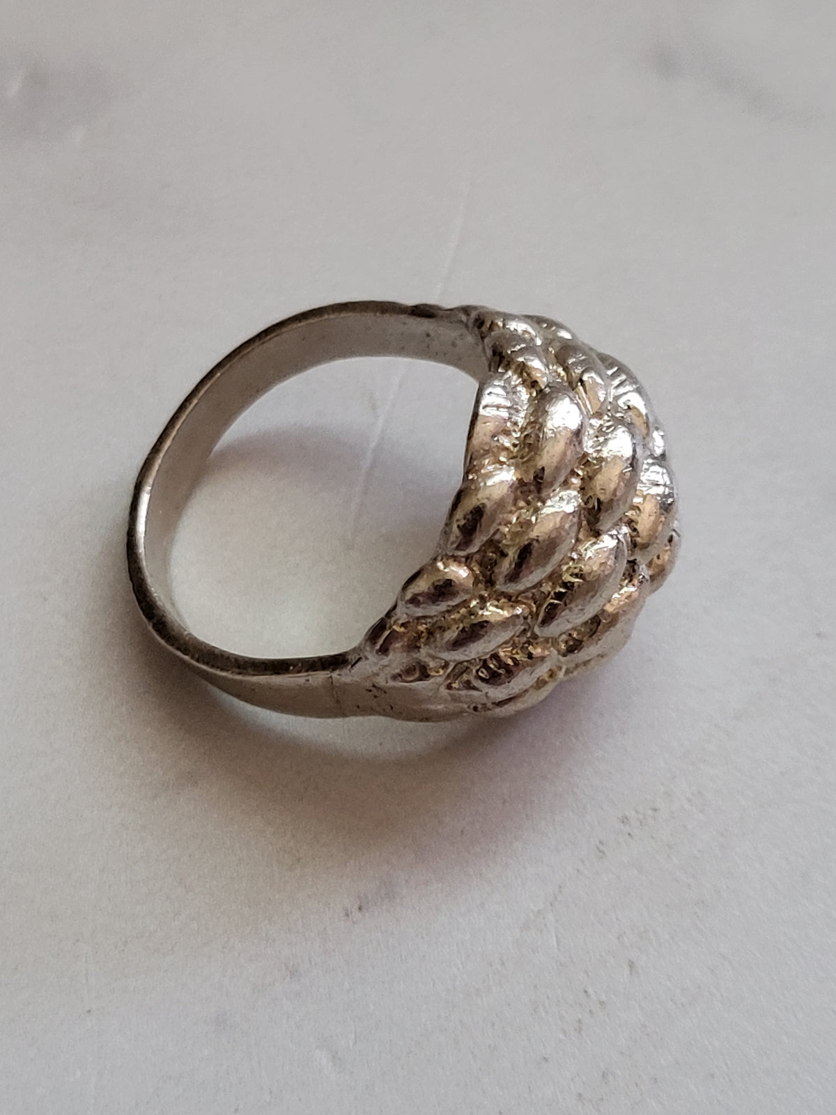 Vintage Sterling Silver Textured Dome Statement Ring