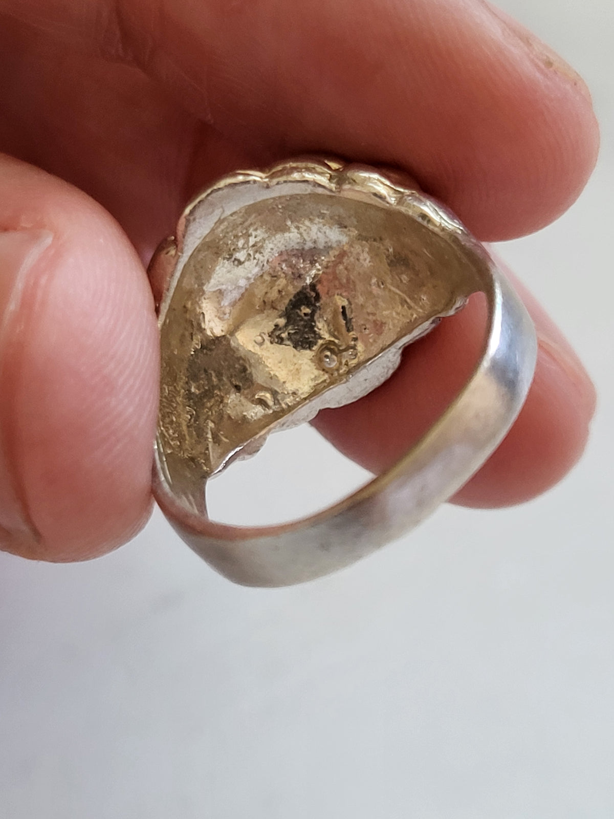 Vintage Sterling Silver Textured Dome Statement Ring