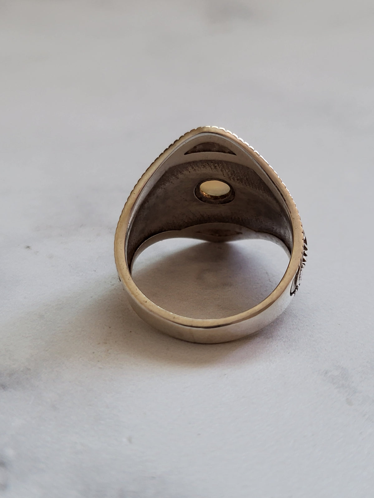925 Sterling Silver Opal Statement Ring – Egyptian Revival Inspired