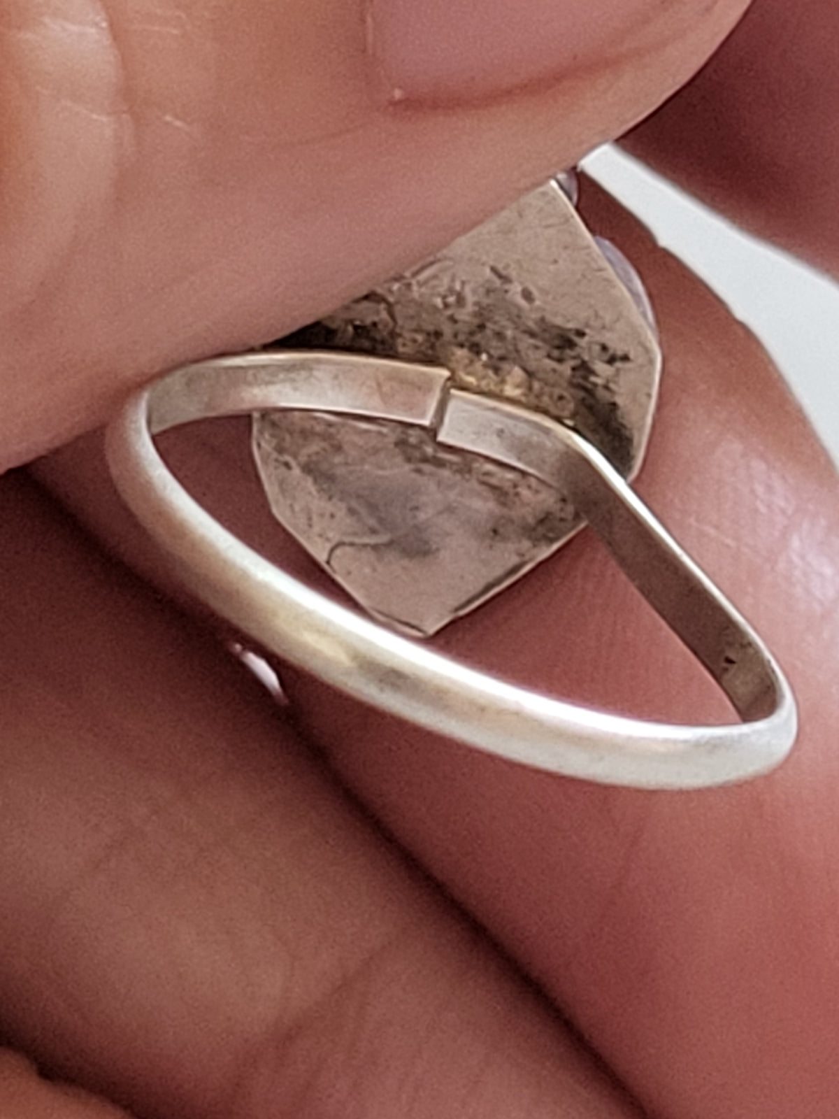 Vintage Sterling Silver Mother-of-Pearl Leaf Ring