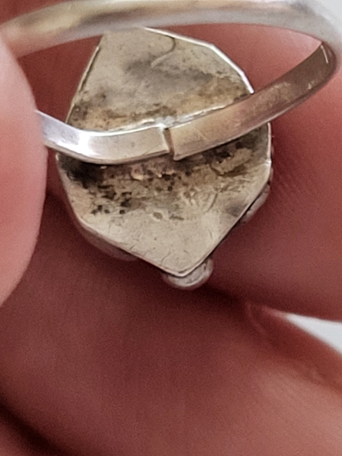 Vintage Sterling Silver Mother-of-Pearl Leaf Ring