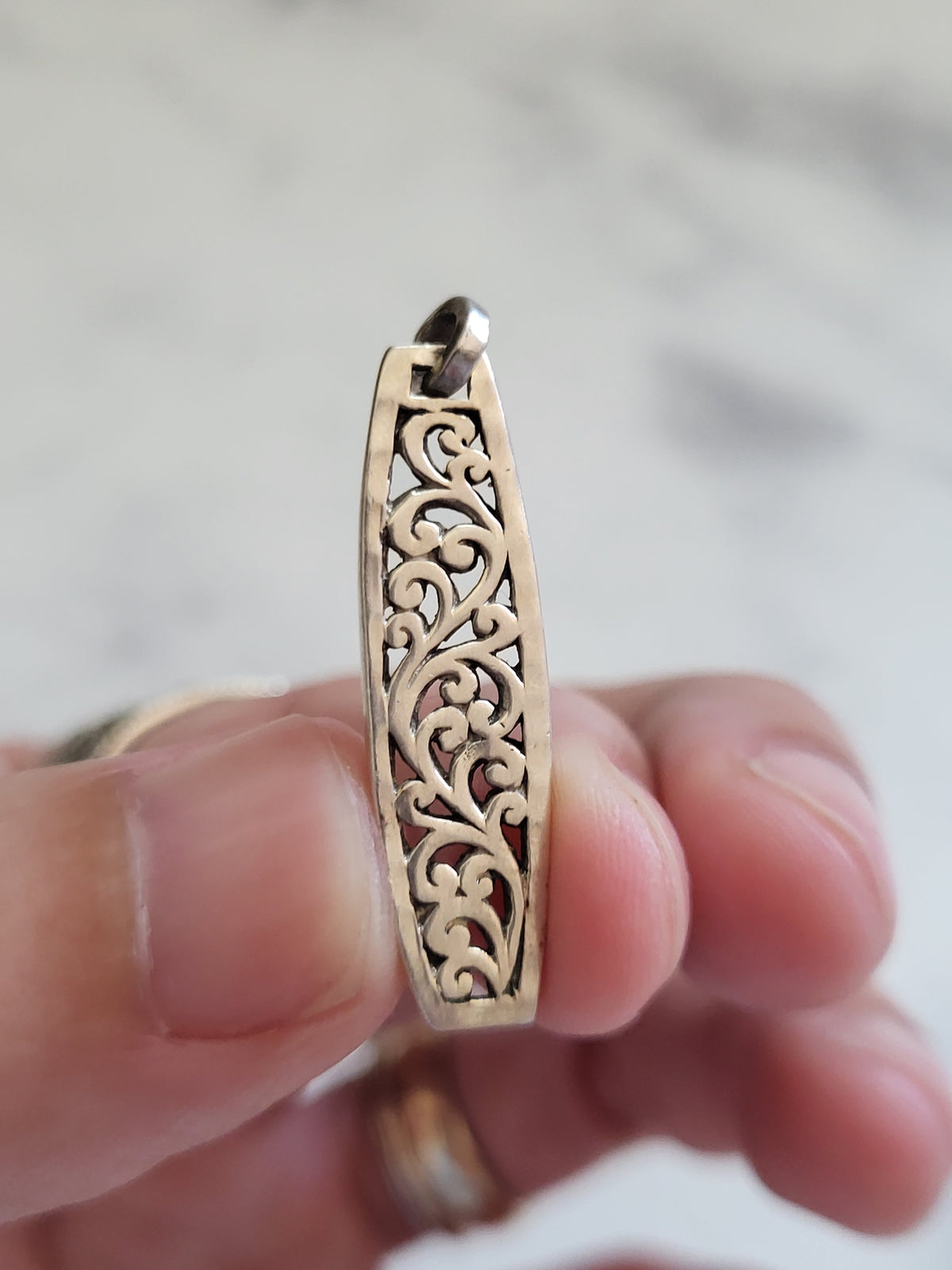Sterling Silver Ornate Filigree Pendant